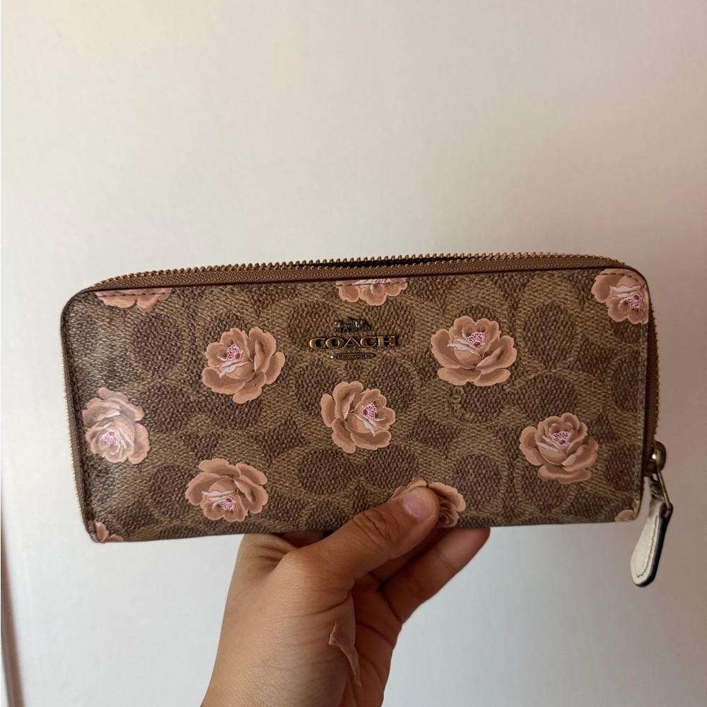 Coach Tan Floral Women's Wallet